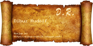 Dibuz Rudolf névjegykártya