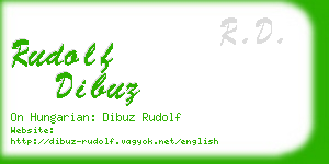 rudolf dibuz business card